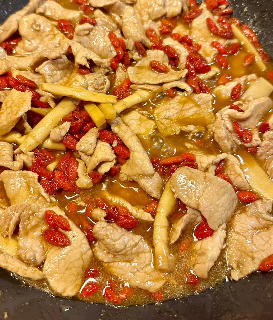 apprendre la recette de poulet aux baies de Goji